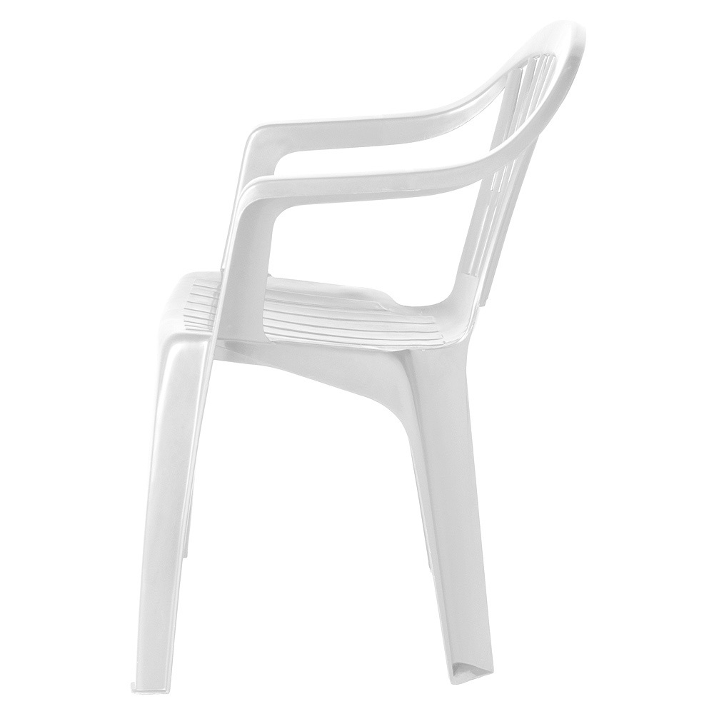 Silla resina Monoblock respaldo bajo Blanca altea